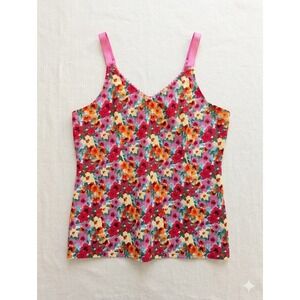 Ruby Ribbon Floral Heritage Camisole Cami Top Size 38 Style 1798 Multi Color